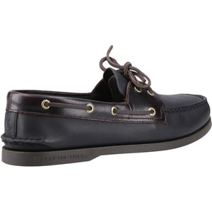 Sperry Authentische 2-Augen Leder Herren Amaretto/Schwarz Bootsschuhe