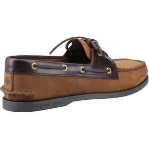 Sperry Authentic 2 Eye Leder Herren Braun Kombi Bootsschuhe