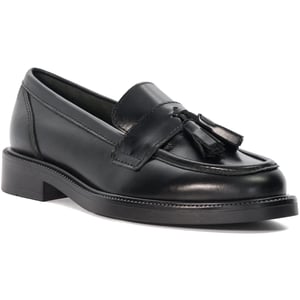 Dune Garda Leder Damen Schwarze Slipper