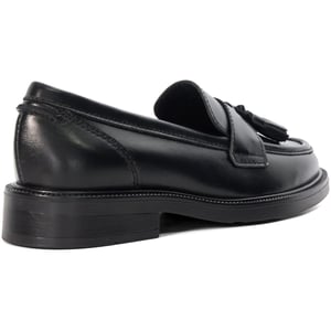 Dune Garda Leder Damen Schwarze Slipper