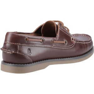 Hush Puppies Wilson Leder Herren Braune Bootsschuhe