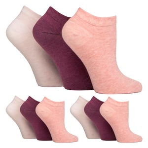 9er Pack Damen Diabetes Trainingssocken | Breite Knöchelsocken für geschwollene Füße
