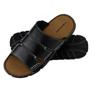 Herren Sommer Strand Leder Slipper