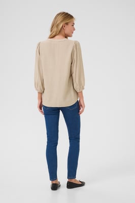 Langarm-Bluse Regular fit cream