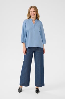 Langarm-Bluse Loose fit blue