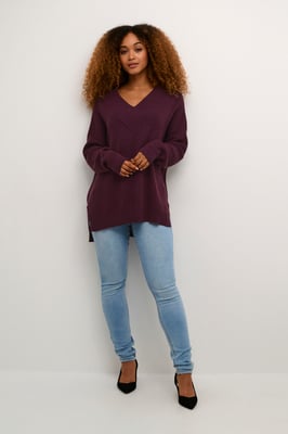 Strickpullover Oversize fit wine