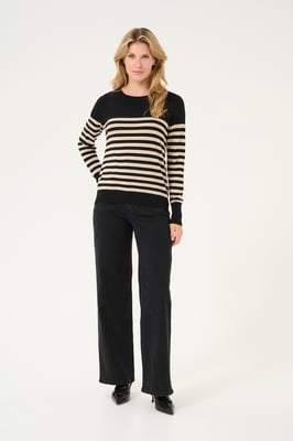 Strickpullover Regular fit black offwhite