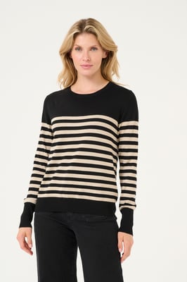 Strickpullover Regular fit black offwhite