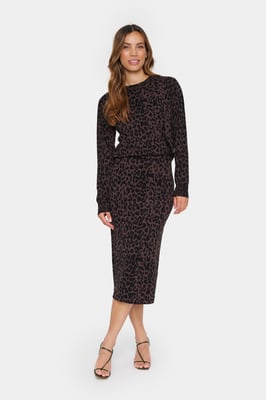 Strickpullover Gerade Passform leopard
