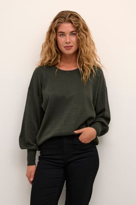 Strickpullover Loose fit dark green