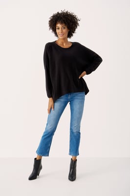 Strickpullover Lockere Passform black