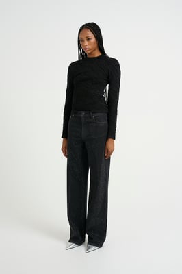 Strickpullover Slim fit black