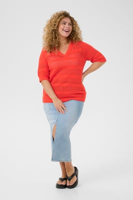 Strickpullover Loose fit red