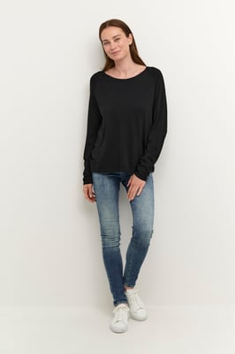 Strickpullover mit lockerer Passform black