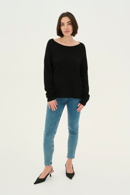 Strickpullover mit lockerer Passform black