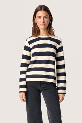 Strickpullover Lockere Passform blue white