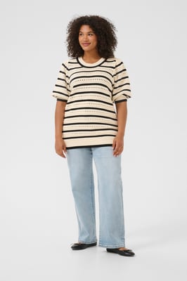 Strickpullover Regular fit black offwhite