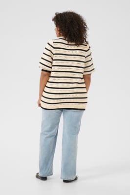 Strickpullover Regular fit black offwhite
