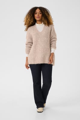Strickpullover Oversize fit beige