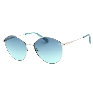 Calvin Klein - Blaue Sonnenbrille Mit Farbverlaufsgläsern In Silber