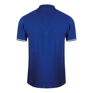 Cavalli Class Poloshirt Mit Auffälligem Streifenkragen In Irisblau