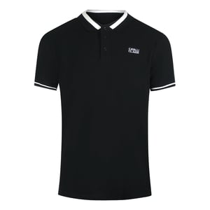 Cavalli Class - Schwarzes Poloshirt Mit Auffälligem Streifenkragen