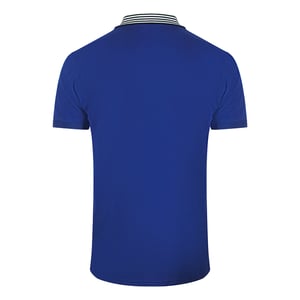 Cavalli Class - Poloshirt Mit Gestreiftem Kragen In Irisblau