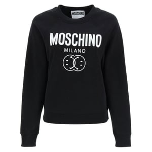 Moschino Milano - Schwarzer Pullover Mit Doppel-smiley