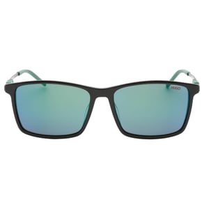 Hugo Boss – Grüne Sonnenbrille mit mehrschichtigen Gläsern und grünem Rahmen