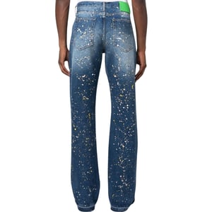 Off-White Paint Relax Slim Fit Blue Jeans