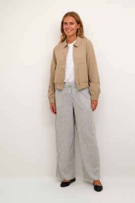 Pants Suiting Relaxed fit black offwhite