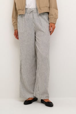 Pants Suiting Relaxed fit black offwhite