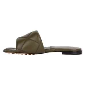 Bottega Veneta Gummi Lido Slide Grün