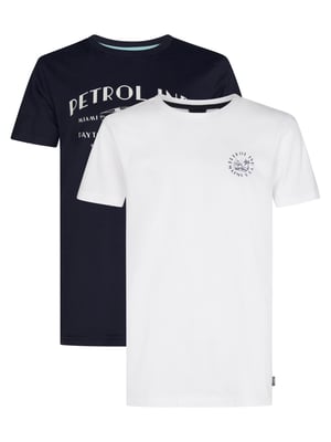 Petrol Industries - 2er-Pack Basic T-Shirt Rundhals Riviera Jungen - Diverse