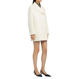 Prada Zweireihiger Wollmantel