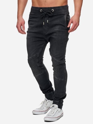 Tazzio Herren Jeans Regular Fit im Biker Jogger-Stil