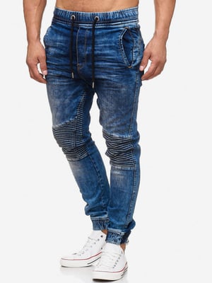 Tazzio Herren Jeans Regular Fit im Biker Jogger-Stil