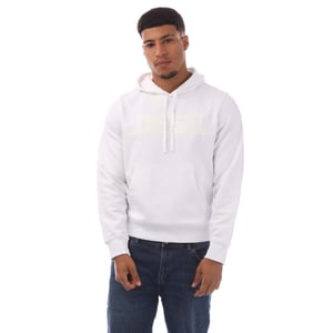 Diesel - Kapuzenpullover Mit Einfarbigem Logo In Leuchtendem Weiß