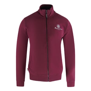 Aquascutum Active - Burgunderfarbenes Sweatshirt Mit Reißverschluss