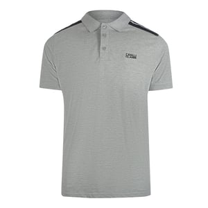 Cavalli Class - Graues Poloshirt Mit Schulterverstärkung