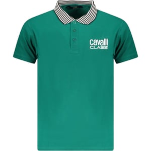 Cavalli Class Gestreiftes Kragen-grünes Ottanio-poloshirt