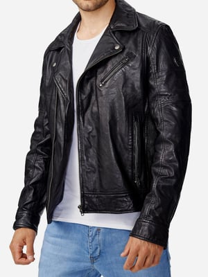 Tazzio Herren Jacke Lederjacke Biker Echtleder