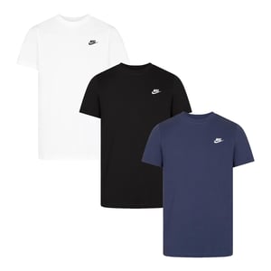 3er-Pack Nike Sportswear Club T-Shirts für Herren in Weiß/Schwarz/Marineblau