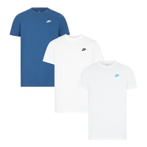 3er-Pack Nike Sportswear Club T-Shirts für Herren in Blau/Weiß/Weiß