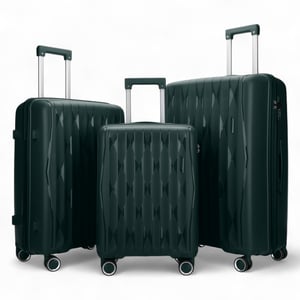 Hartschalenkoffer Grün Robustes Kofferset 8 Räder Kabine TSA Gepäckkoffer Urlaub Reise