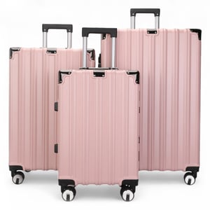 Hartschalenkoffer Rosa Robuster 8-Rollen-Gepäck Handgepäck Koffer