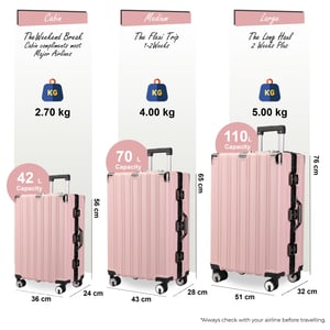 Hartschalenkoffer Rosa Robuster 8-Rollen-Gepäck Handgepäck Koffer
