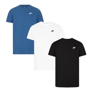 3er-Pack Nike Sportswear Club T-Shirts für Herren in Blau/Weiß/Schwarz