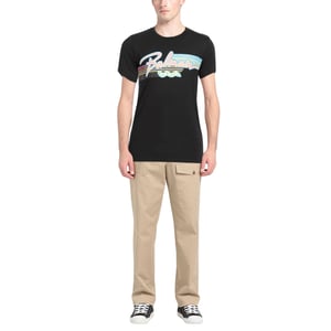 Balmain Paris - Schwarzes T-shirt Mit Retro-logo