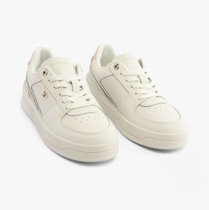 Tommy Hilfiger Flag Basket Sneaker Damen Sneakers Ecru/Whimsy Pink